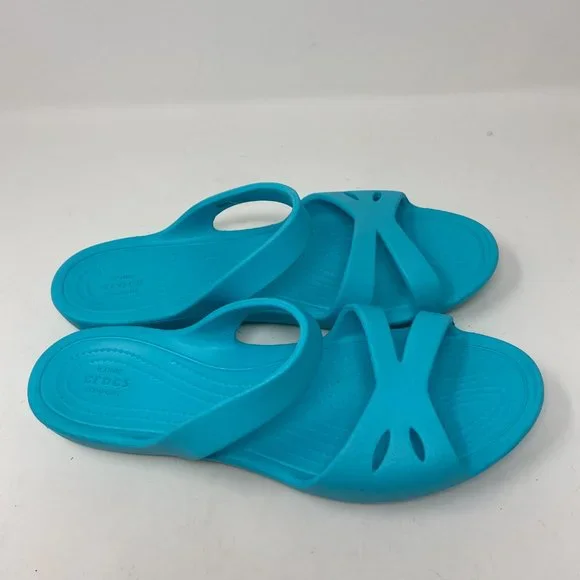 CROCS Shoes Crocs Womens Kelli Blue Slip On Rubber Lightweight